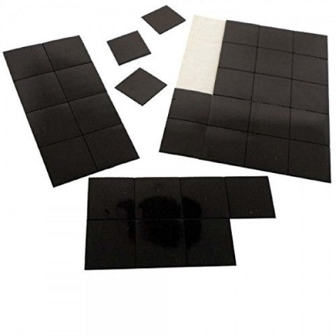 Hygloss 61241 24 Piece Self-Adhesive Magnet Squares, 1"