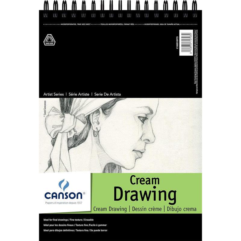 Artist Series Drawing Paper Pad, Cream, Top Wire Binding, 60 Sheets, 9 x 12 in