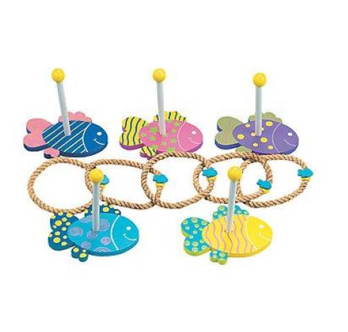 Wooden Ring Toss Game - Set of 5