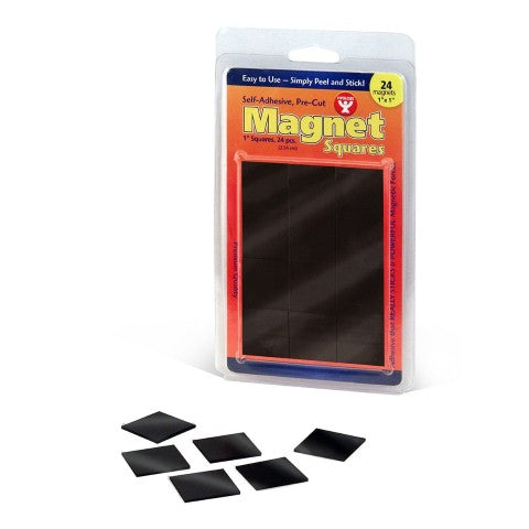 Hygloss 61407 40 Piece Self-Adhesive Magnet Squares, 3/4"