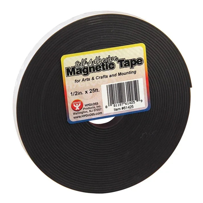Self-Adhesive Magnetic Tape, 1/2-Inch by 25-Feet