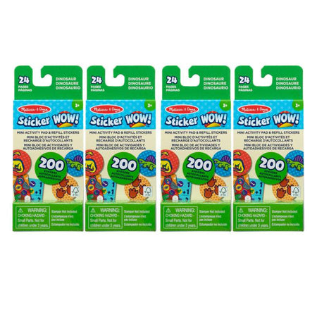 Sticker WOW! Mini Activity Pad with Refill Stickers - Dinosaur, 4 Sets