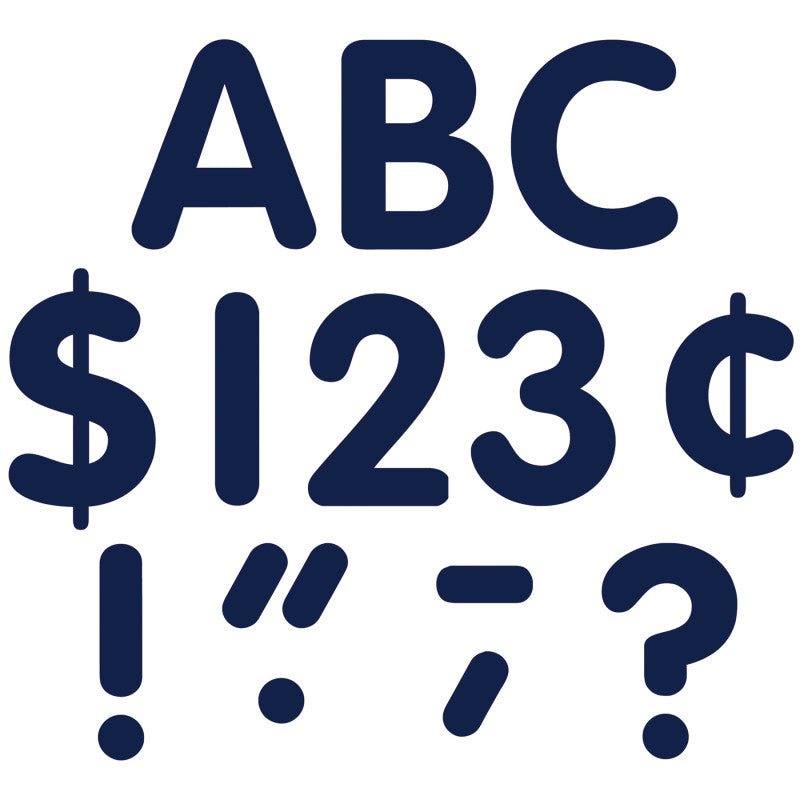 Classic Font 4" Uppercase Letters, Navy Blue