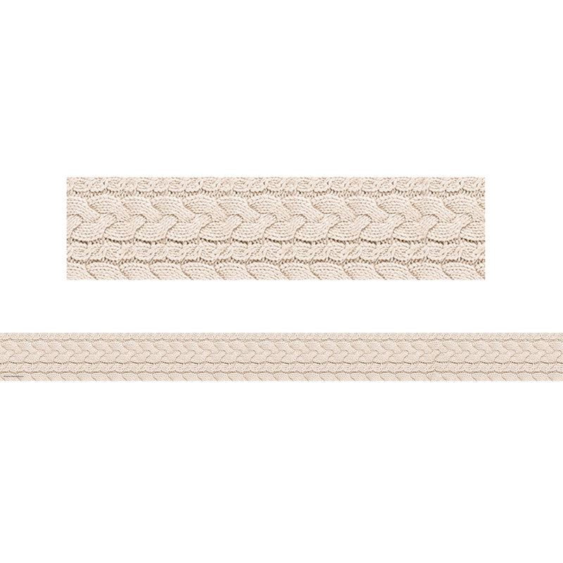 Cable Knit Sweater Straight Border Trim, 35 Feet