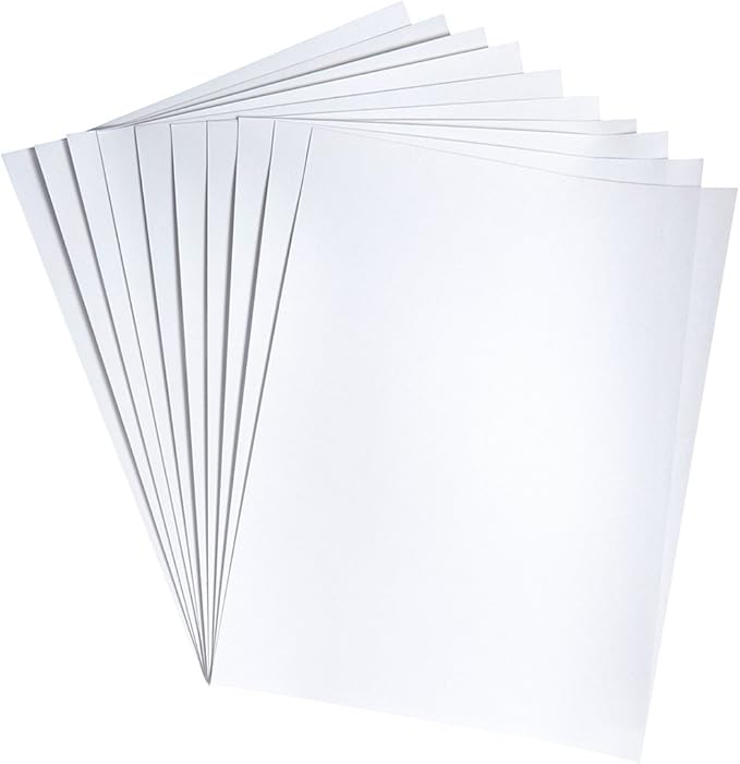 Hygloss Velour Paper White - 8.5" x 11" (10 Sheets)