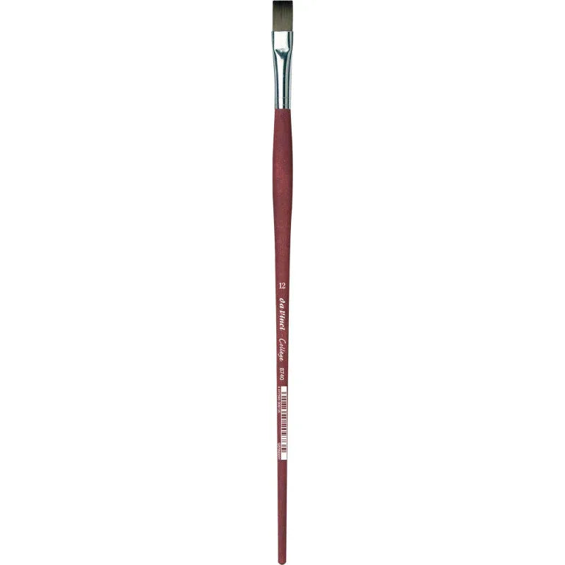 COLLEGE Student Brush, Synthetic, Acrylic & Oil, Flat, Series 8740, Size 12