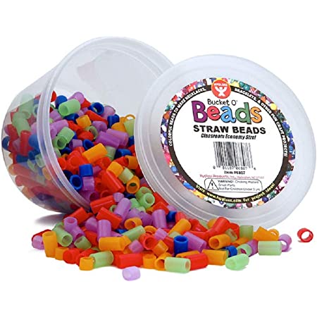 Bucket O'Beads - Straw, Multi - Approx. 700