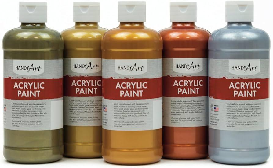 Handy Art Acrylic Metallic Paint 16OZ.