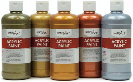 Handy Art Acrylic Metallic Paint 16OZ. Multi set of 4