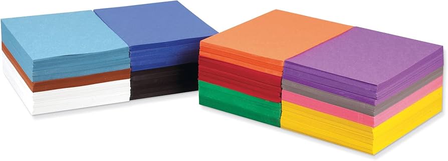 Pacon SOLID COLOR Construction Paper by the Case - 9" x 12" - case OF 48 PKGS. of 50 sheets each. SOLID COLORS