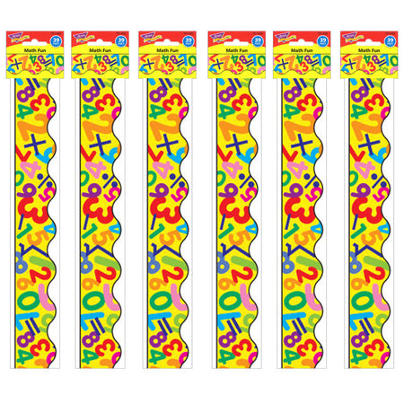 Math Fun Terrific Trimmers&reg;, 39 Feet Per Pack, 6 Packs