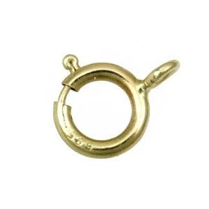 Gold Spring Ring Clasps - 6mm 144 pieces per package