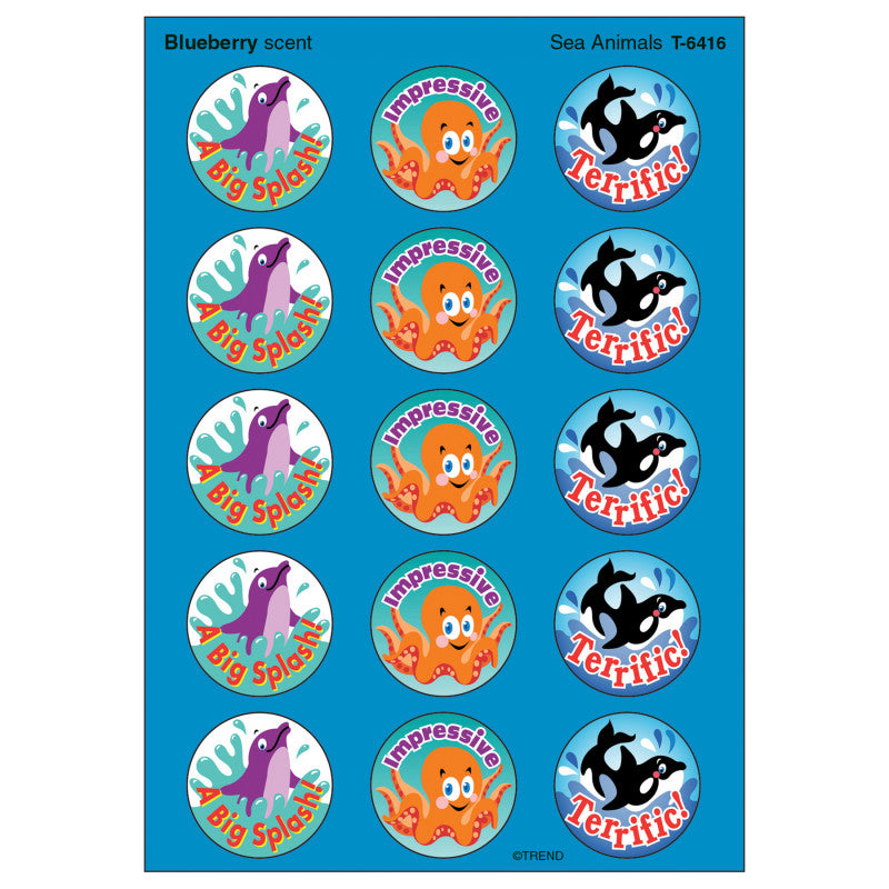 Sea Animals/Blueberry Stinky Stickers&reg;, 60 Ct