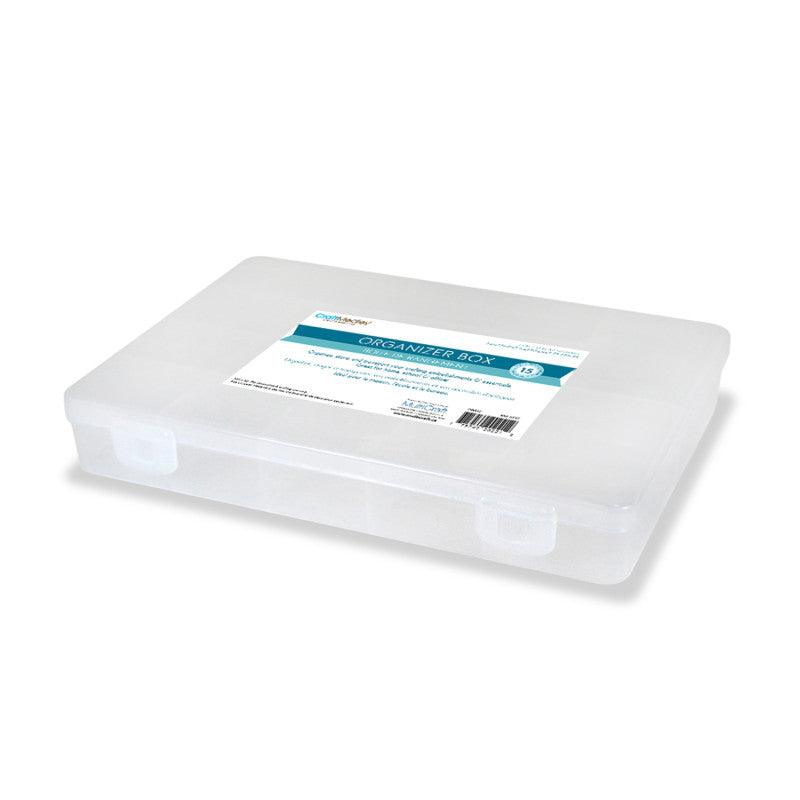 Clear Craft Organizer Box with 15 Compartments and Snap Lid, 9.1 x 6.5 x 1.4 Inches