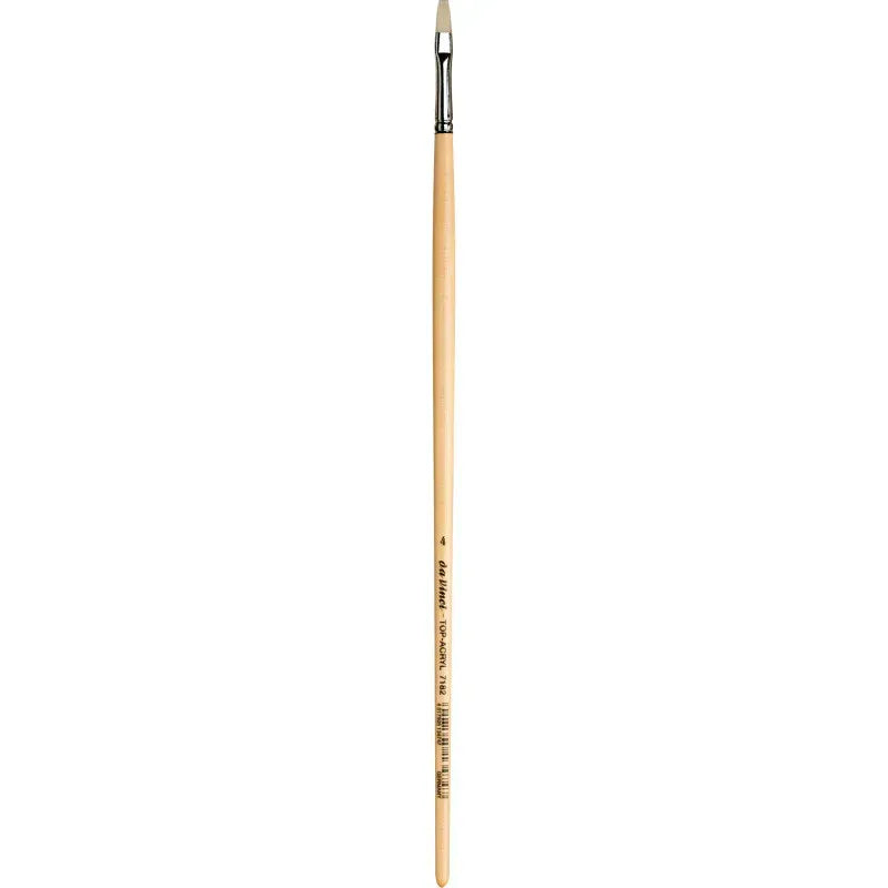 TOP-ACRYL Bright White Brush, Synthetic, Acrylic & Oil, Flat, Series 7182, Size 4