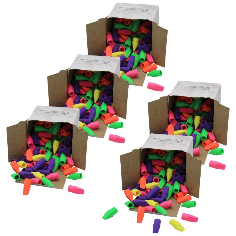 Cap Eraser Bright Colors, 144 Per Pack, 5 Packs