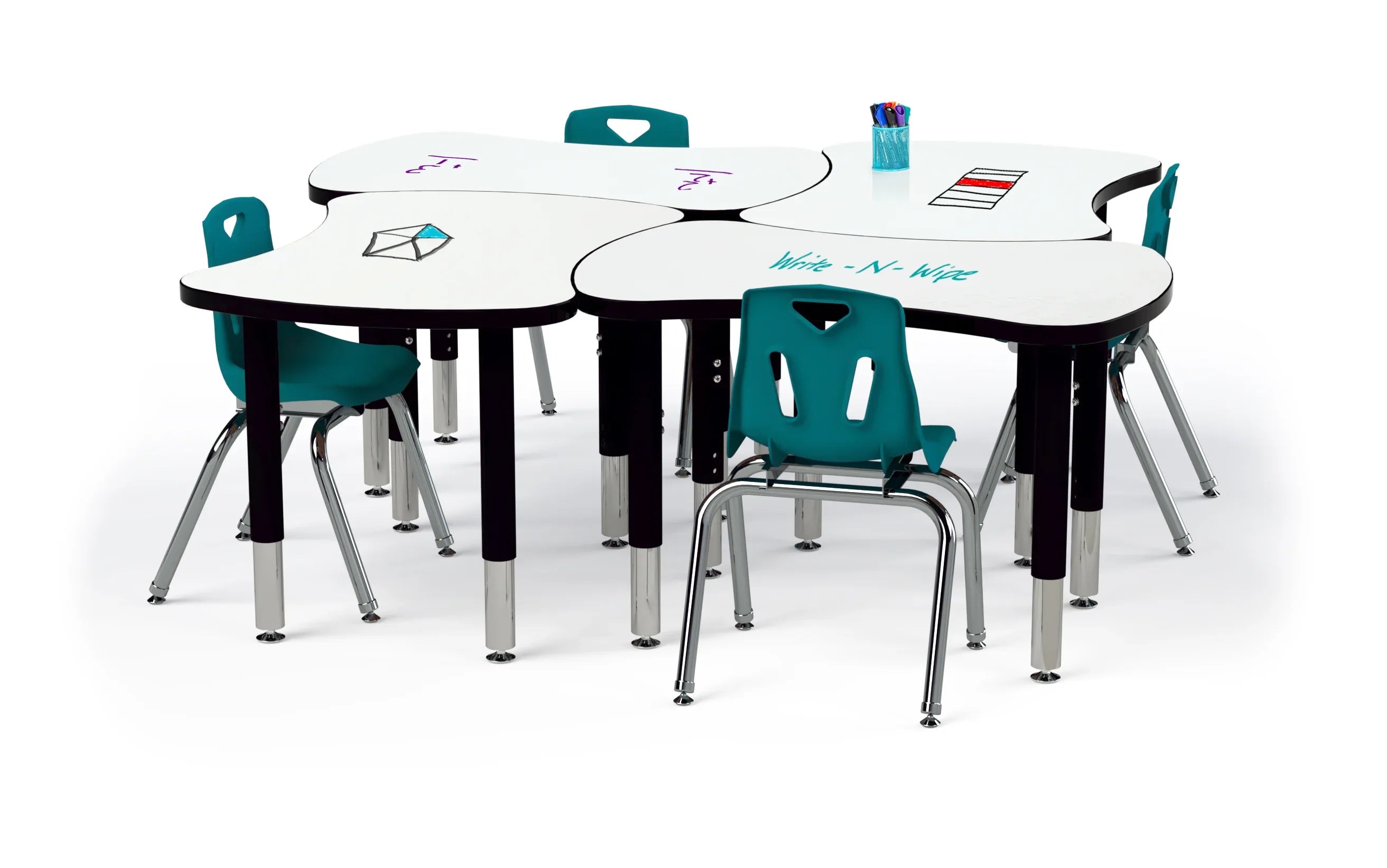 Berries® Dry Erase Collaborative Bowtie Table