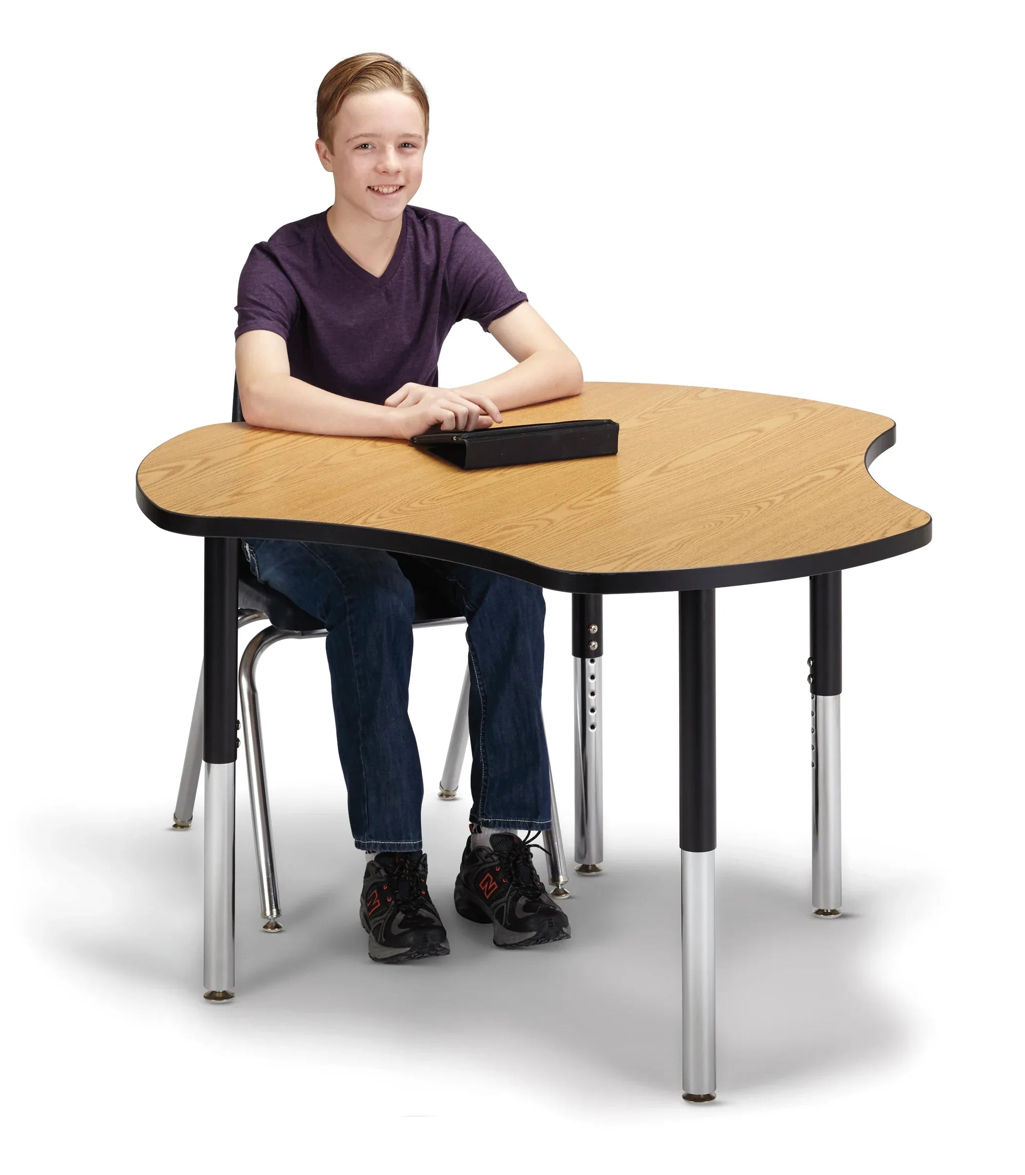 Berries® Collaborative Hub Table - 44" X 47" - Oak/Black