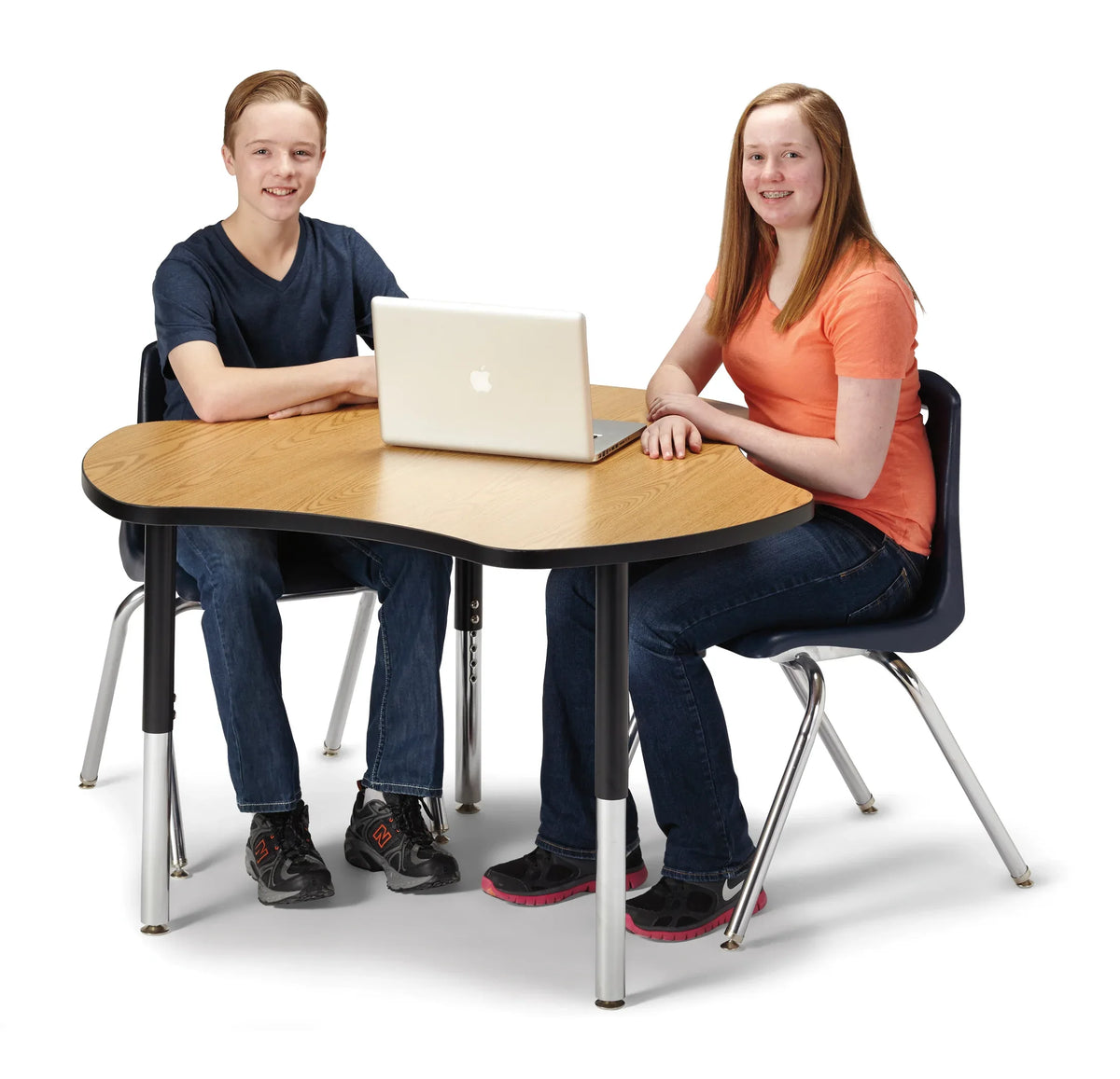 Berries® Collaborative Hub Table - 44" X 47" - Maple/Black