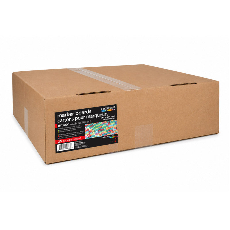 Hot Press Marker Board, 16 x 20 in, White, 25-Pack
