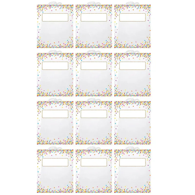 Hanging Confetti Pattern Storage/Book Bag, 10.5" x 12.5", Pack of 12