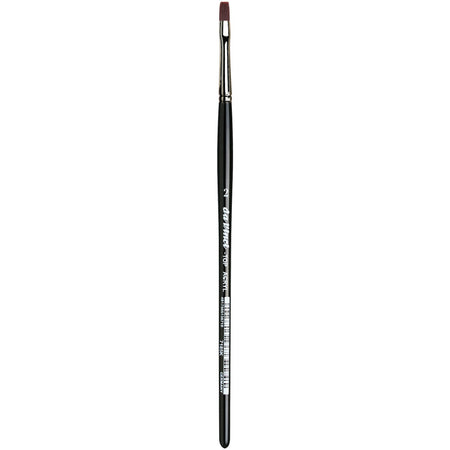 TOP-ACRYL Bright Red-Brown Brush, Synthetic, Acrylic & Oil, Flat, Series 7185K, Size 2