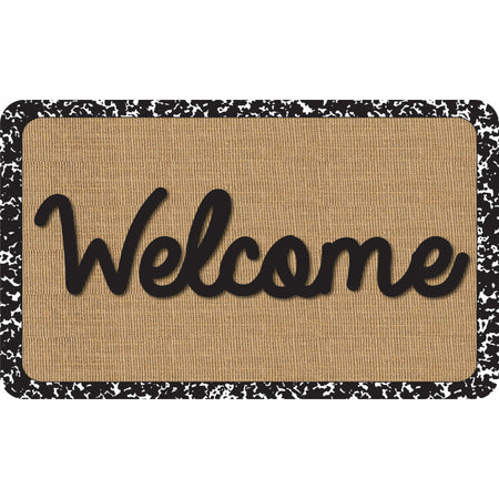 The Original Fun Mat&trade;, Welcome Mat, 18" x 30", Burlap Composition Welcome