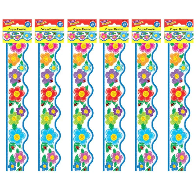 Crayon Flowers Terrific Trimmers&reg;, 39 Feet Per Pack, 6 Packs