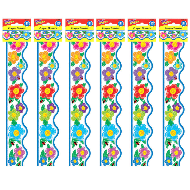 Crayon Flowers Terrific Trimmers&reg;, 39 Feet Per Pack, 6 Packs