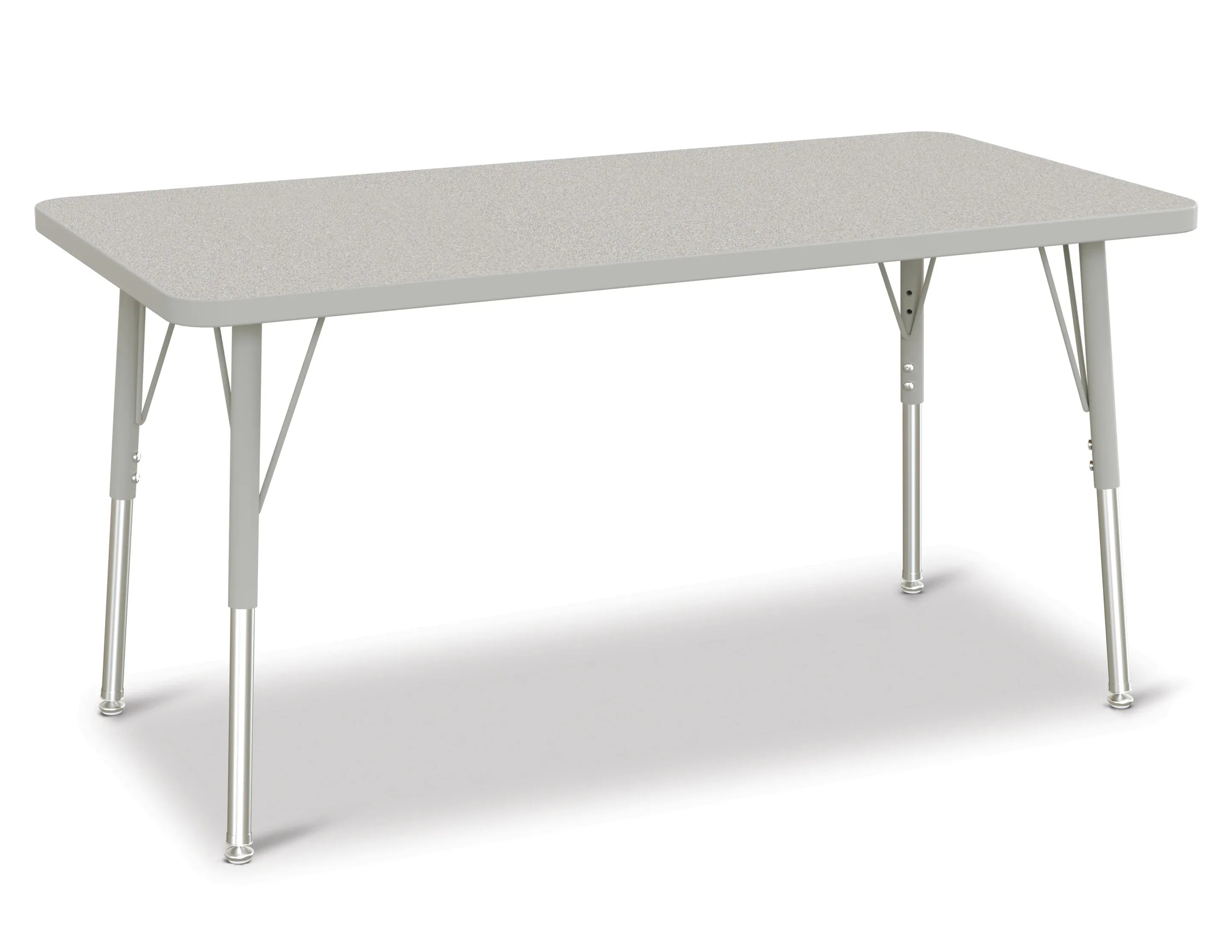 Berries® Rectangle Activity Table - 24" X 48", A-height - Freckled Gray/Gray/Gray