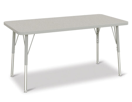 Berries® Rectangle Activity Table - 24" X 48", A-height - Freckled Gray/Gray/Gray
