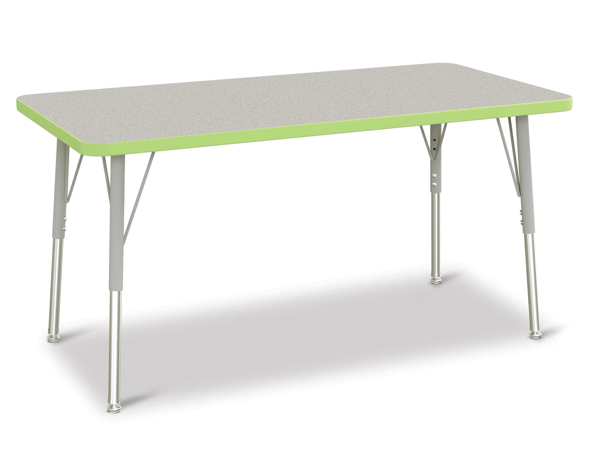 Berries® Rectangle Activity Table - 24" X 48", A-height - Freckled Gray/Coastal Blue/Gray