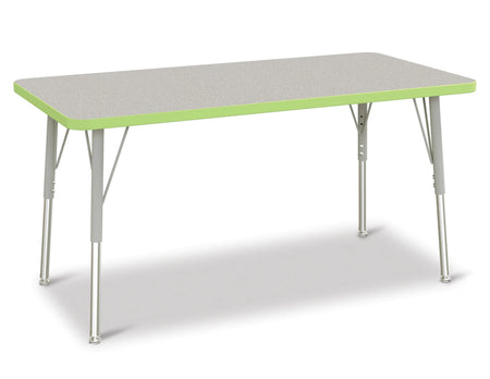 Berries® Rectangle Activity Table - 24" X 48", A-height - Freckled Gray/Coastal Blue/Gray