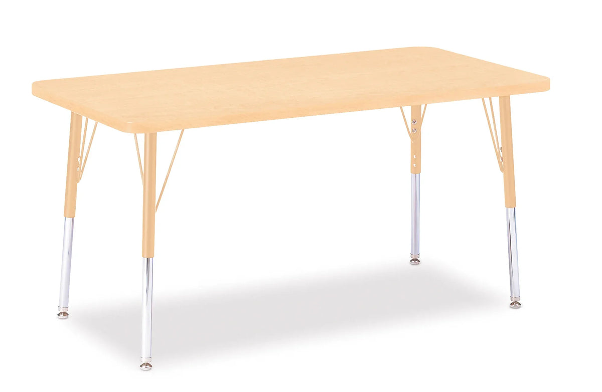 Berries® Rectangle Activity Table - 24" X 48", A-height - Maple/Maple/Camel