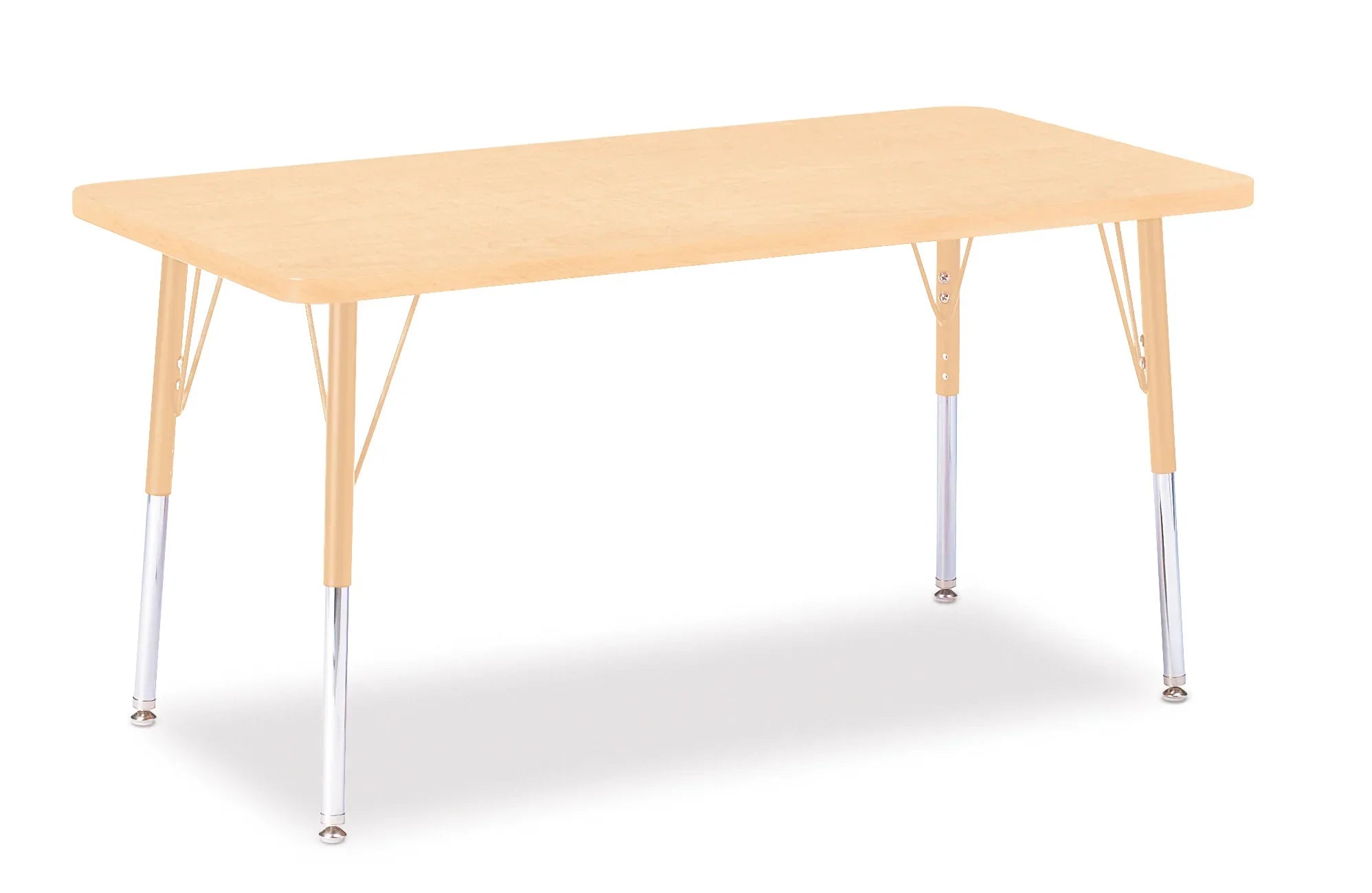 Berries® Rectangle Activity Table - 24" X 48", A-height - Maple/Maple/Camel