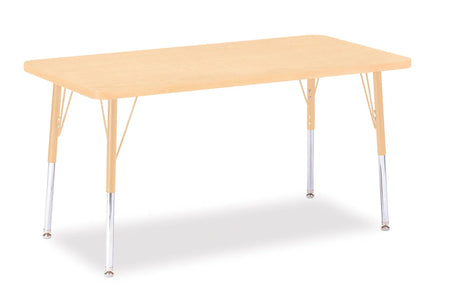 Berries® Rectangle Activity Table - 24" X 48", A-height - Maple/Maple/Camel