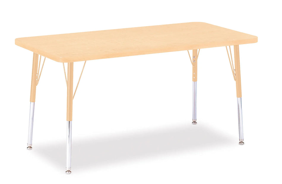 Berries® Rectangle Activity Table - 24" X 48", A-height - Maple/Maple/Camel