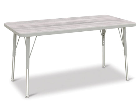 Berries® Rectangle Activity Table - 24" X 48", A-height - Driftwood Gray/Gray/Gray