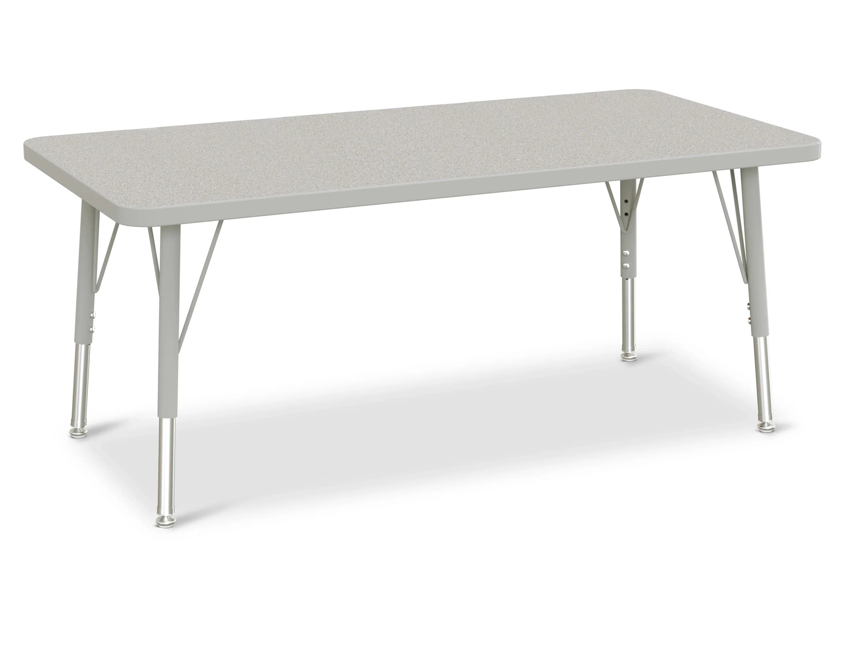 Berries® Rectangle Activity Table - 24" X 48", E-height - Freckled Gray/Gray/Gray