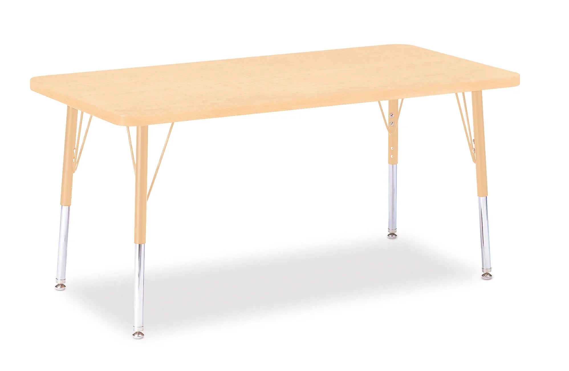 Berries® Rectangle Activity Table - 24" X 48", E-height - Maple/Maple/Camel