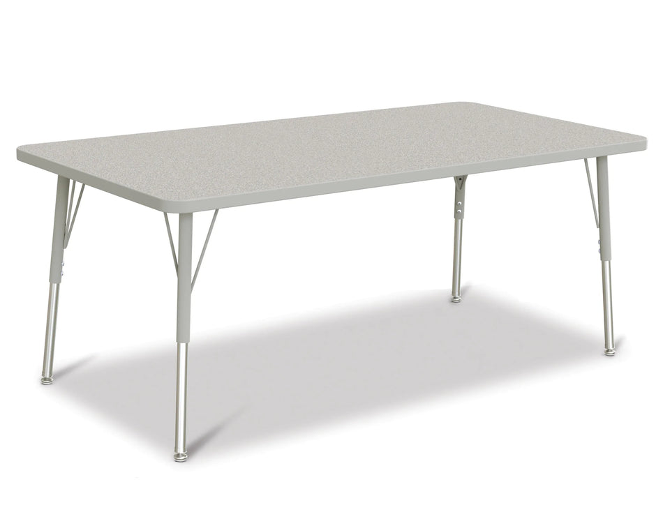 Berries® Rectangle Activity Table - 30" X 60", A-height - Freckled Gray/Gray/Gray