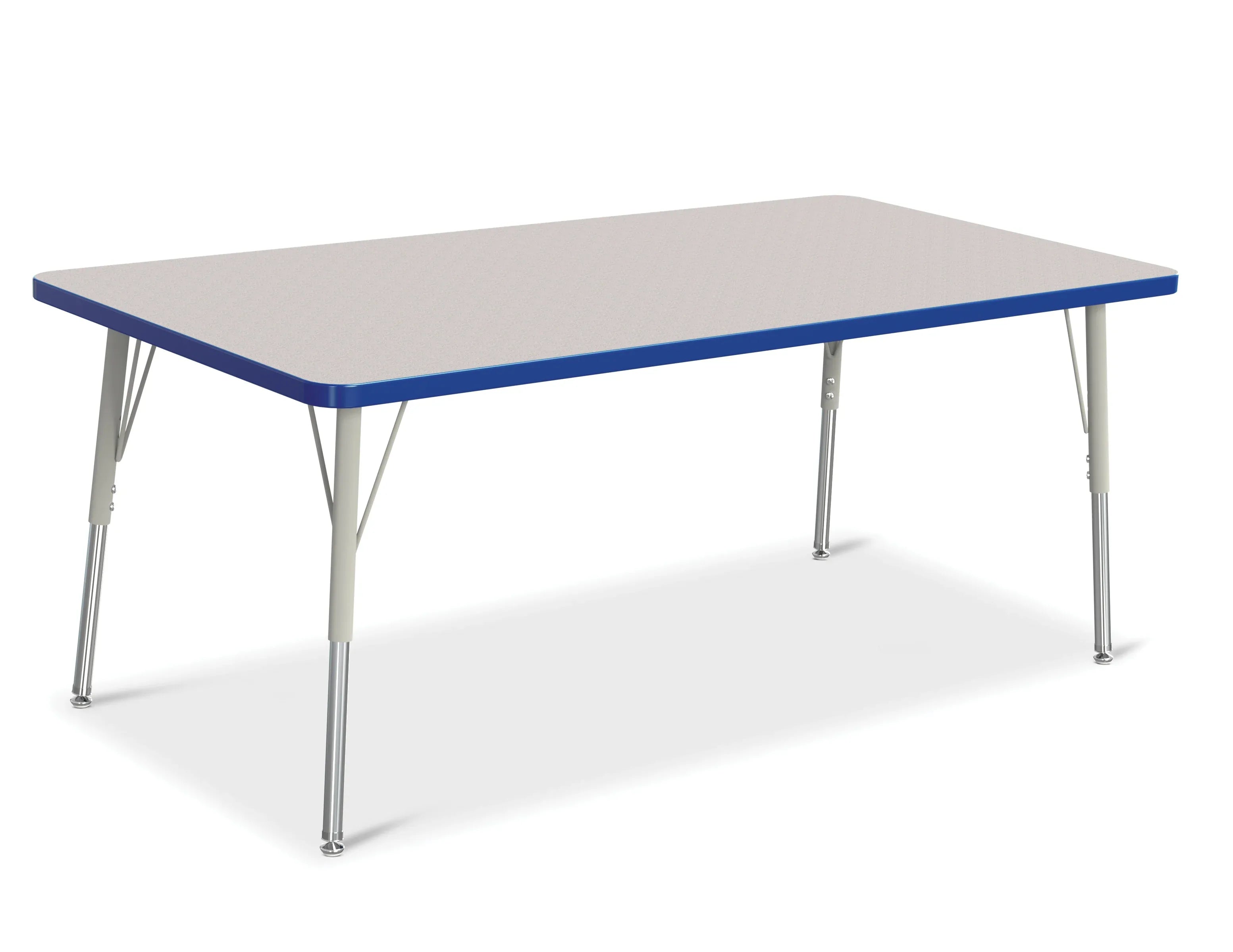 Berries® Rectangle Activity Table - 30" X 60", A-height - Freckled Gray/Blue/Gray