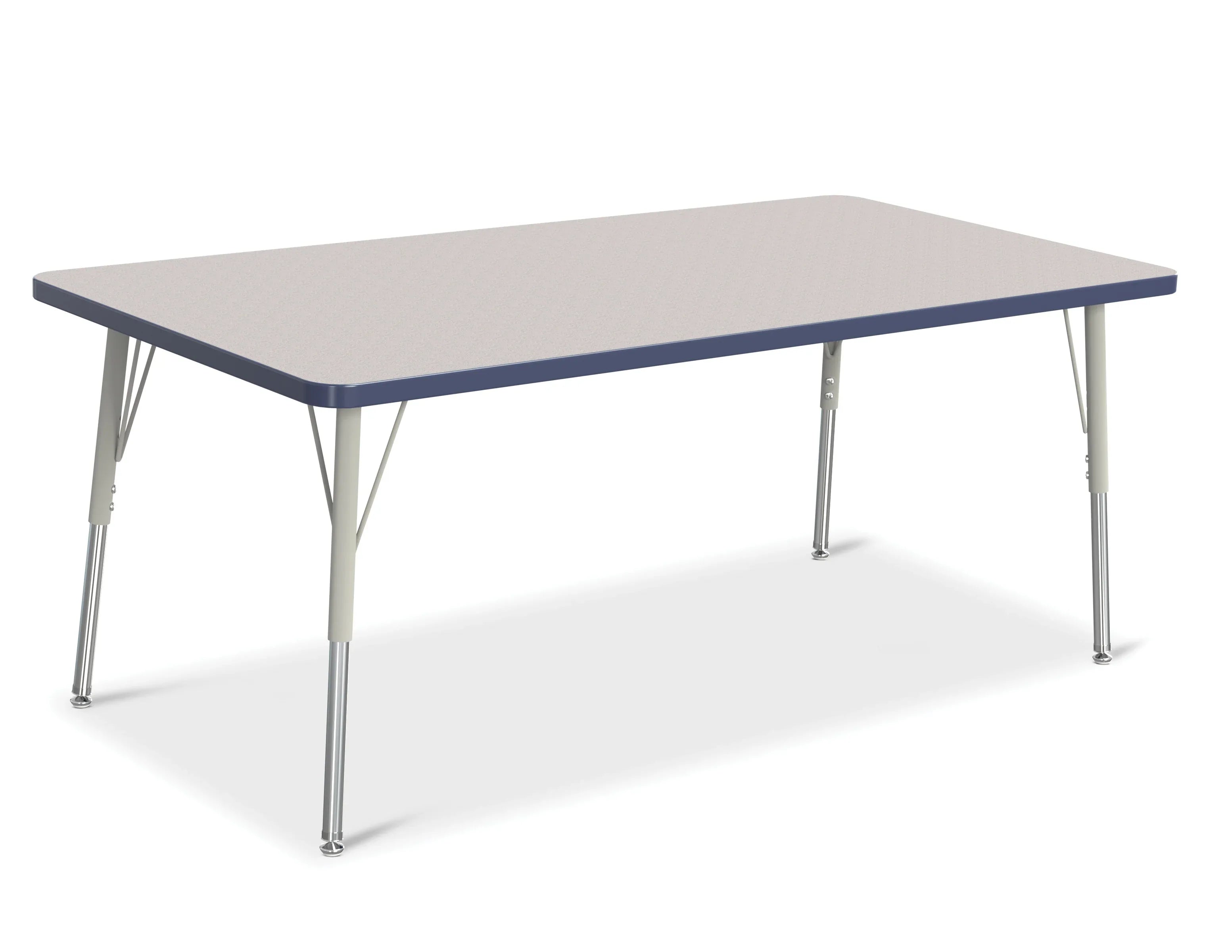 Berries® Rectangle Activity Table - 30" X 60", A-height - Freckled Gray/Navy/Gray