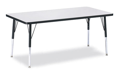 Berries® Rectangle Activity Table - 30" X 60", A-height - Freckled Gray/Black/Black