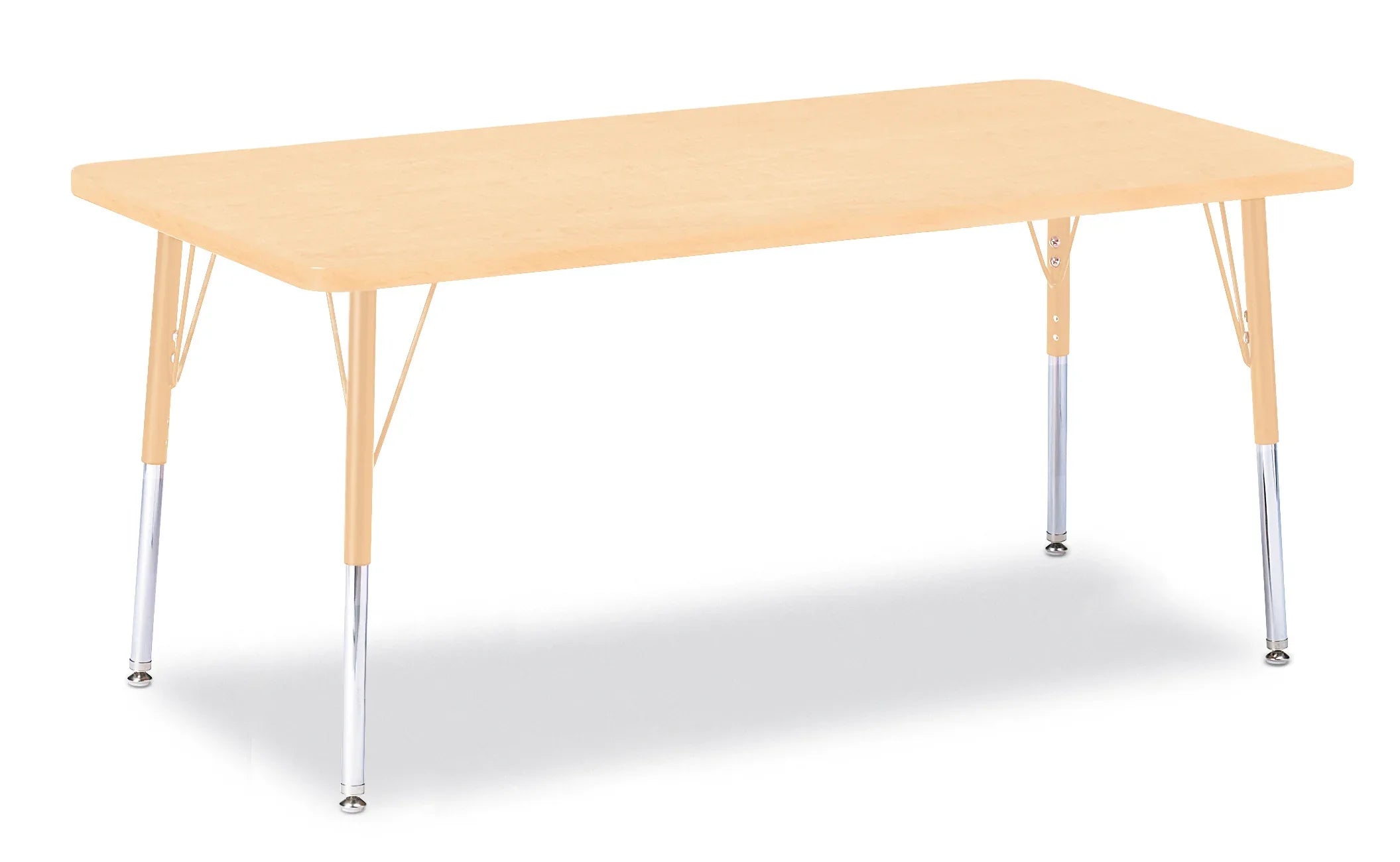 Berries® Rectangle Activity Table - 30" X 60", A-height - Maple/Maple/Camel