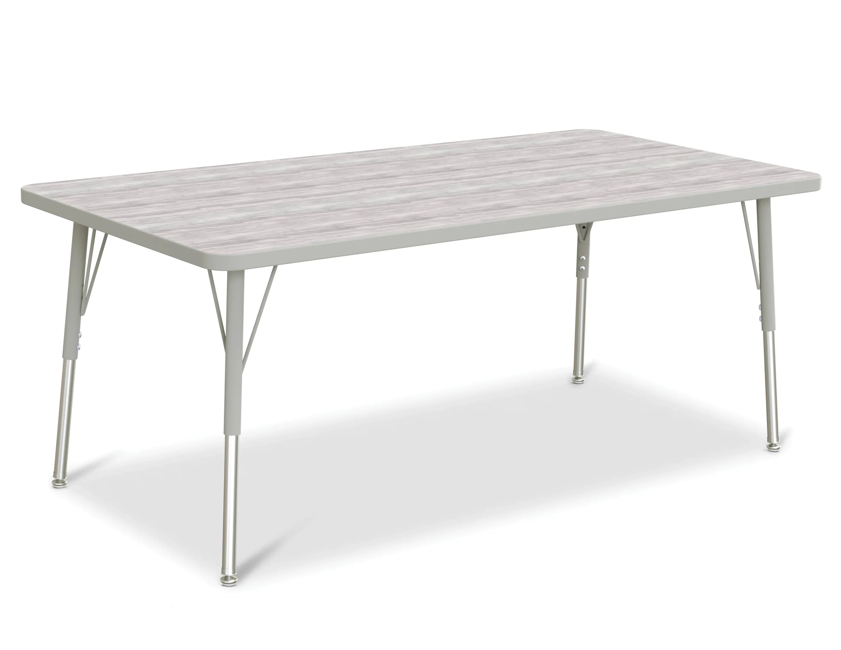 Berries® Rectangle Activity Table - 30" X 60", A-height - Driftwood Gray/Gray/Gray