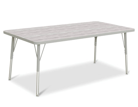 Berries® Rectangle Activity Table - 30" X 60", A-height - Driftwood Gray/Gray/Gray