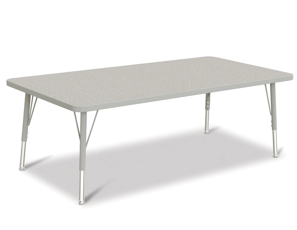 Berries® Rectangle Activity Table - 30" X 60", E-height - Freckled Gray/Gray/Gray