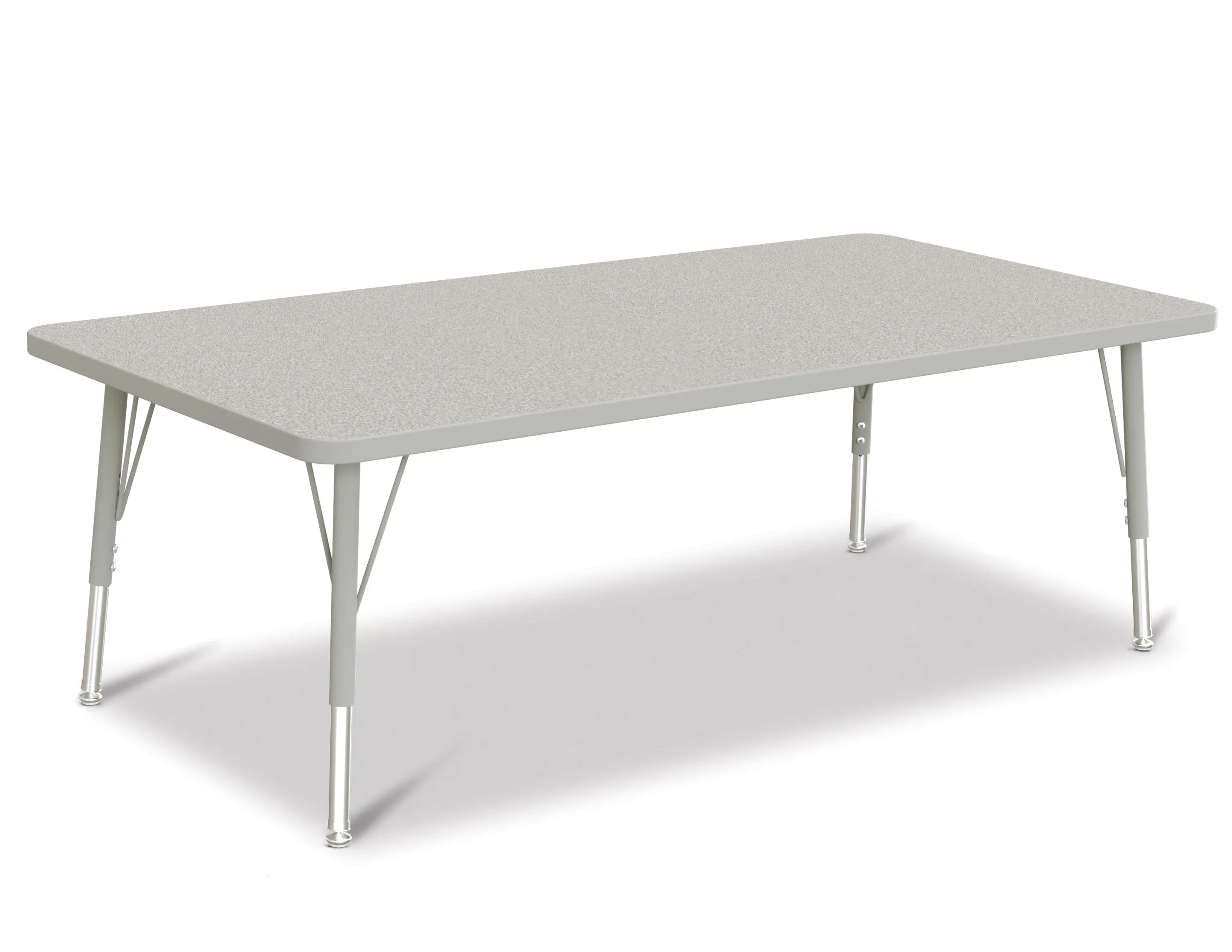 Berries® Rectangle Activity Table - 30" X 60", E-height - Freckled Gray/Gray/Gray