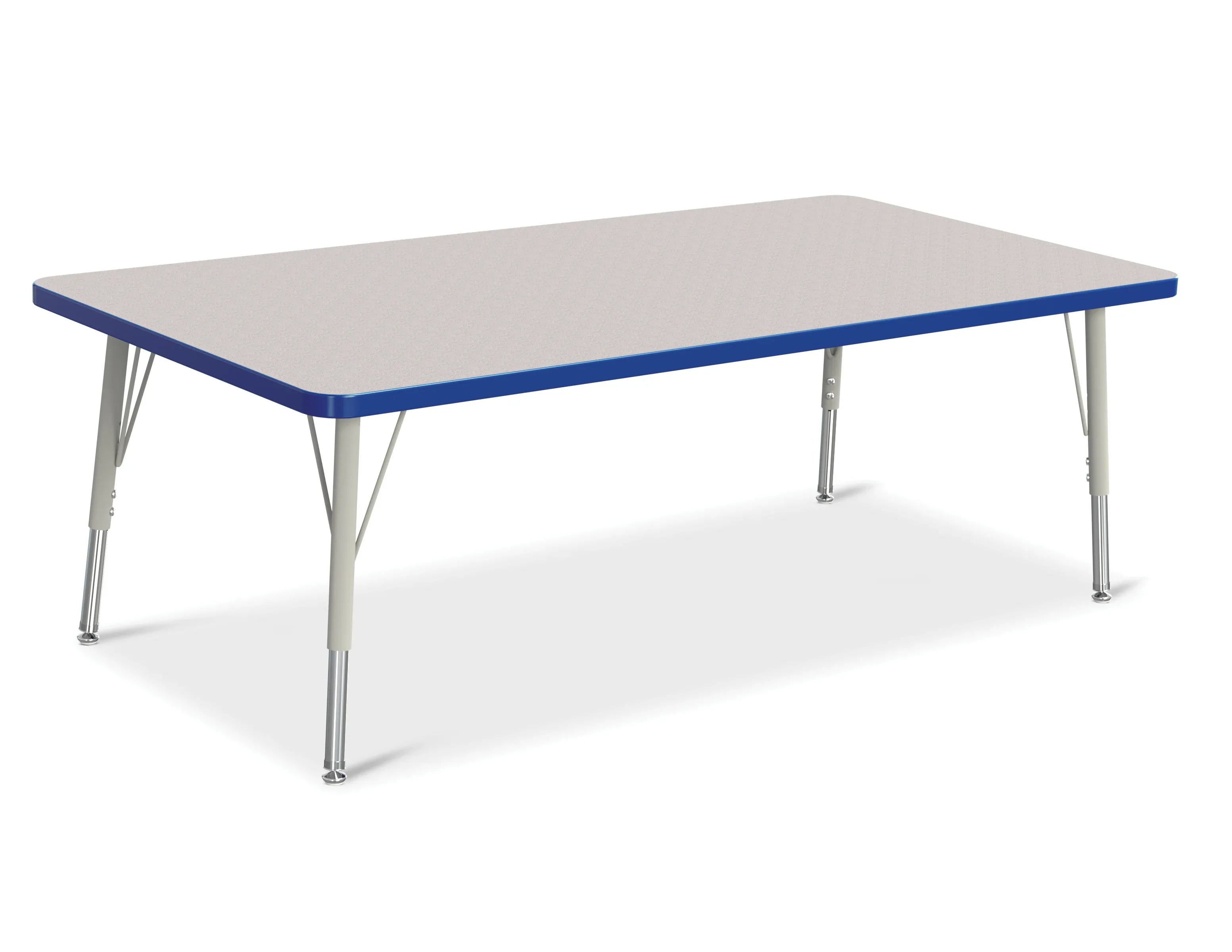 Berries® Rectangle Activity Table - 30" X 60", E-height - Freckled Gray/Blue/Gray